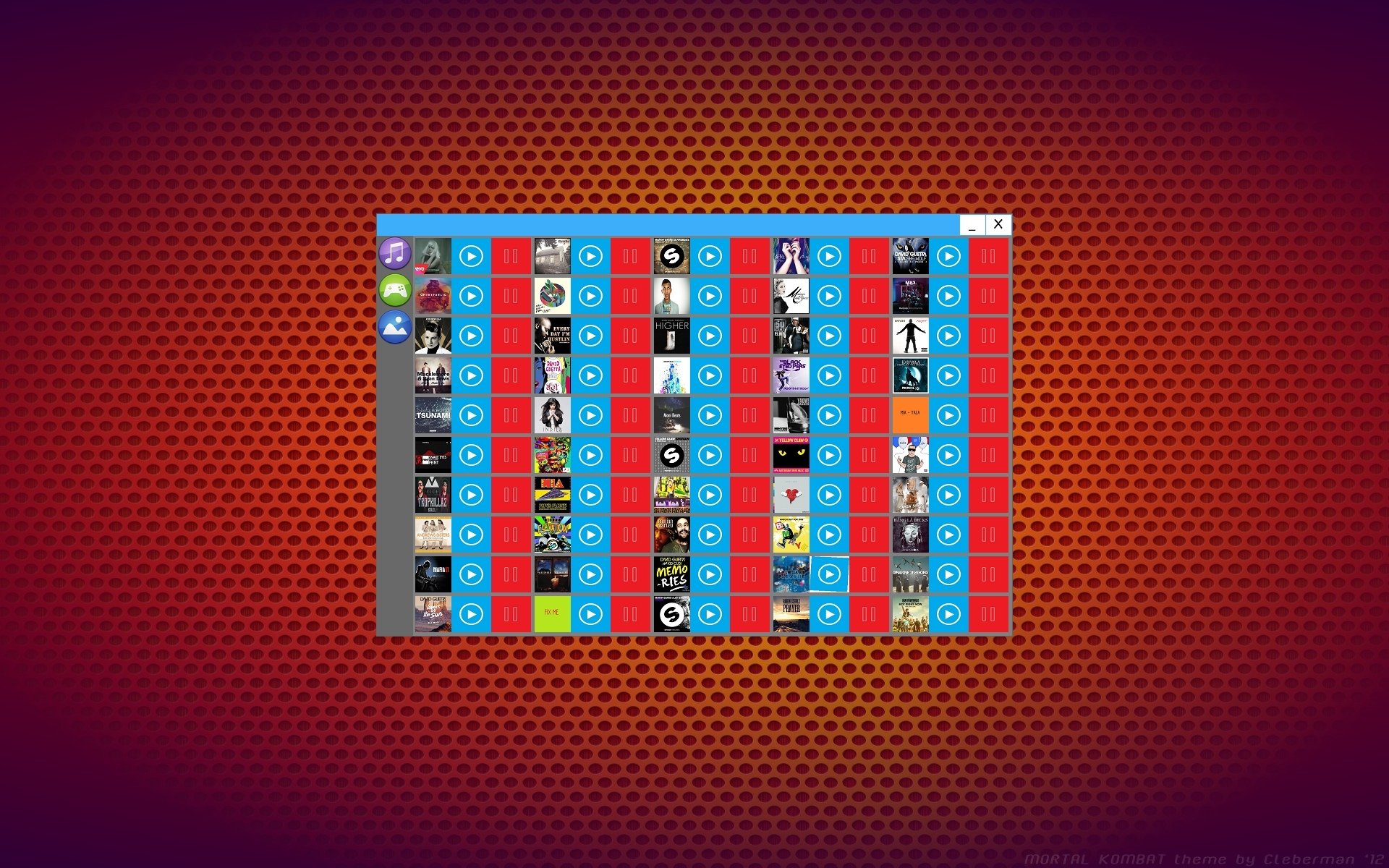 mircs muzyka gry zdjęcia żółty zielony niebieski czerwony pomarańczowy