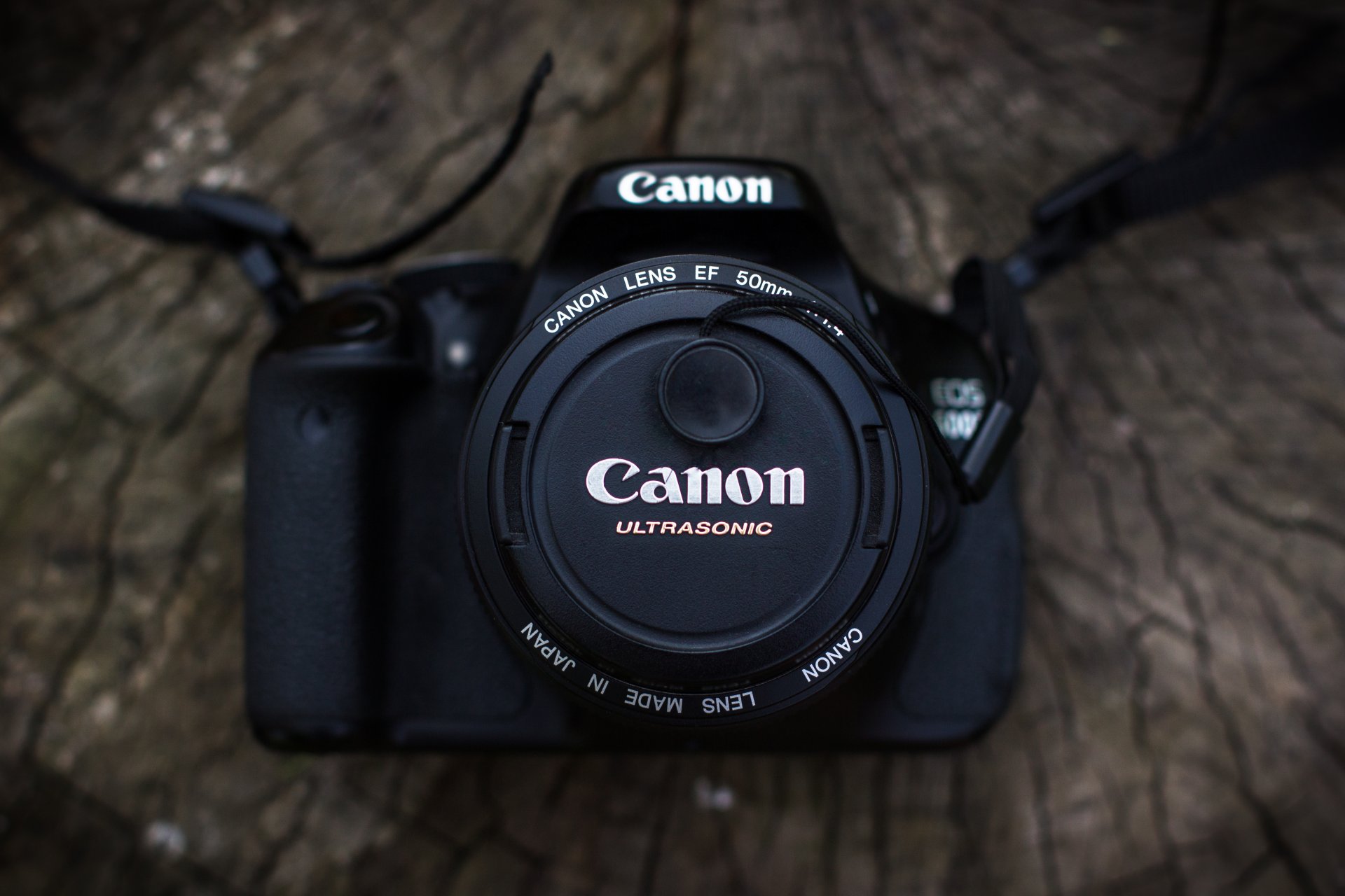 aparat canon drewno obiektyw