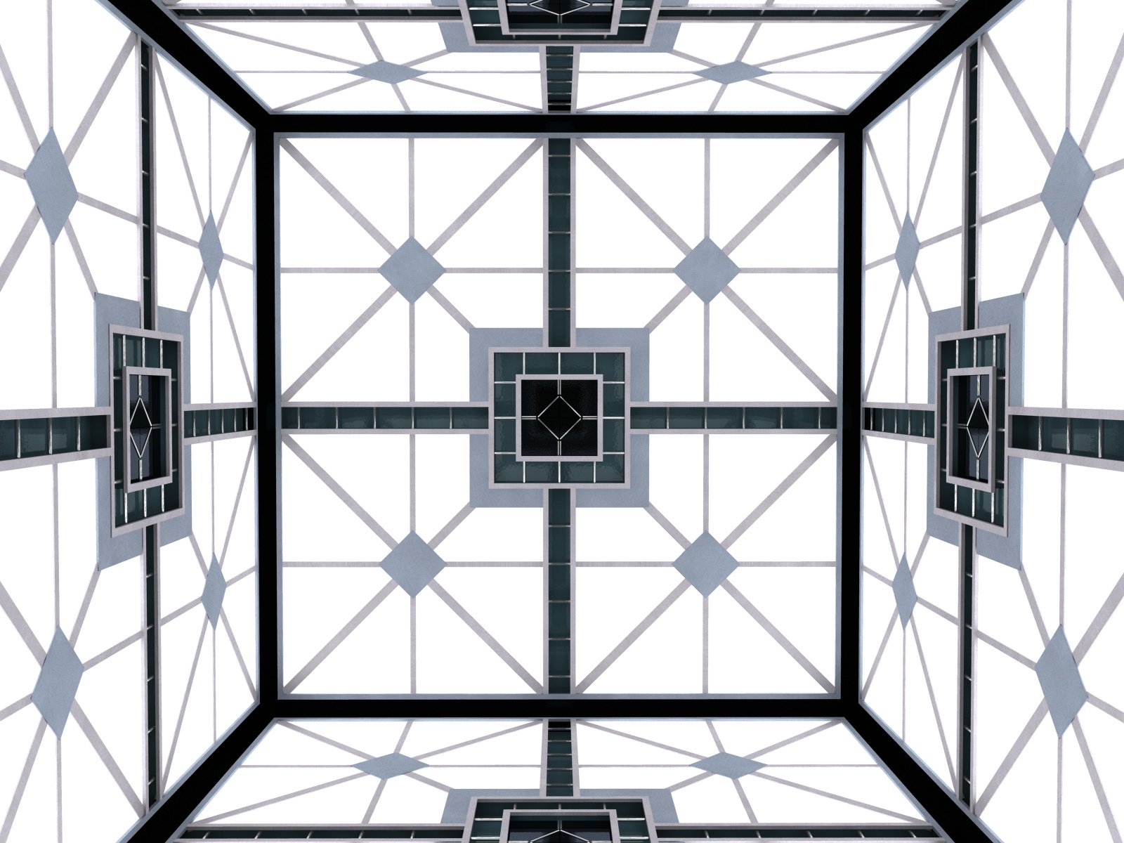 hipersześcian kostka pokój pułapka białe światło