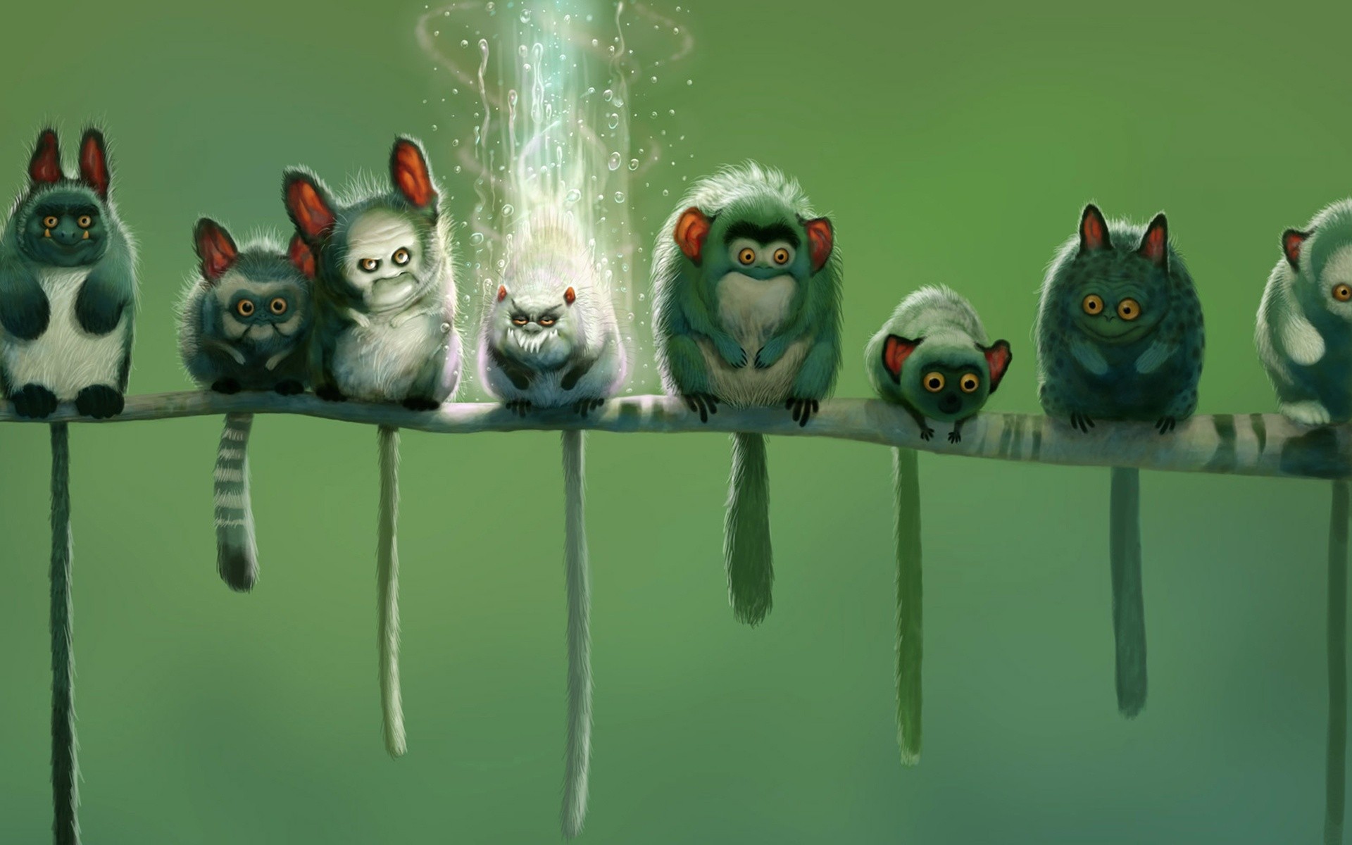 zielony ogon potwory