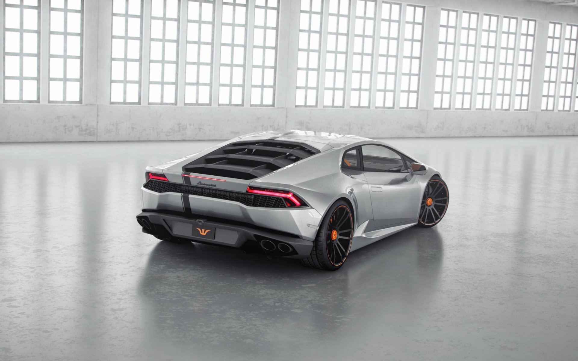 lamborghini huracan lp850-4 lucifero wheelsandmore tuning supercar srebrny tył lamborghini srebrny tył