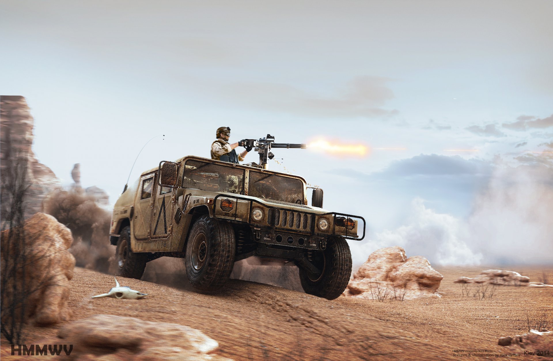 american madness przez abiator tekstury i wizualizacje boo alex iartsev hmmwv model cyryla cousin hummer minigan hummer humvee pustynia czaszka