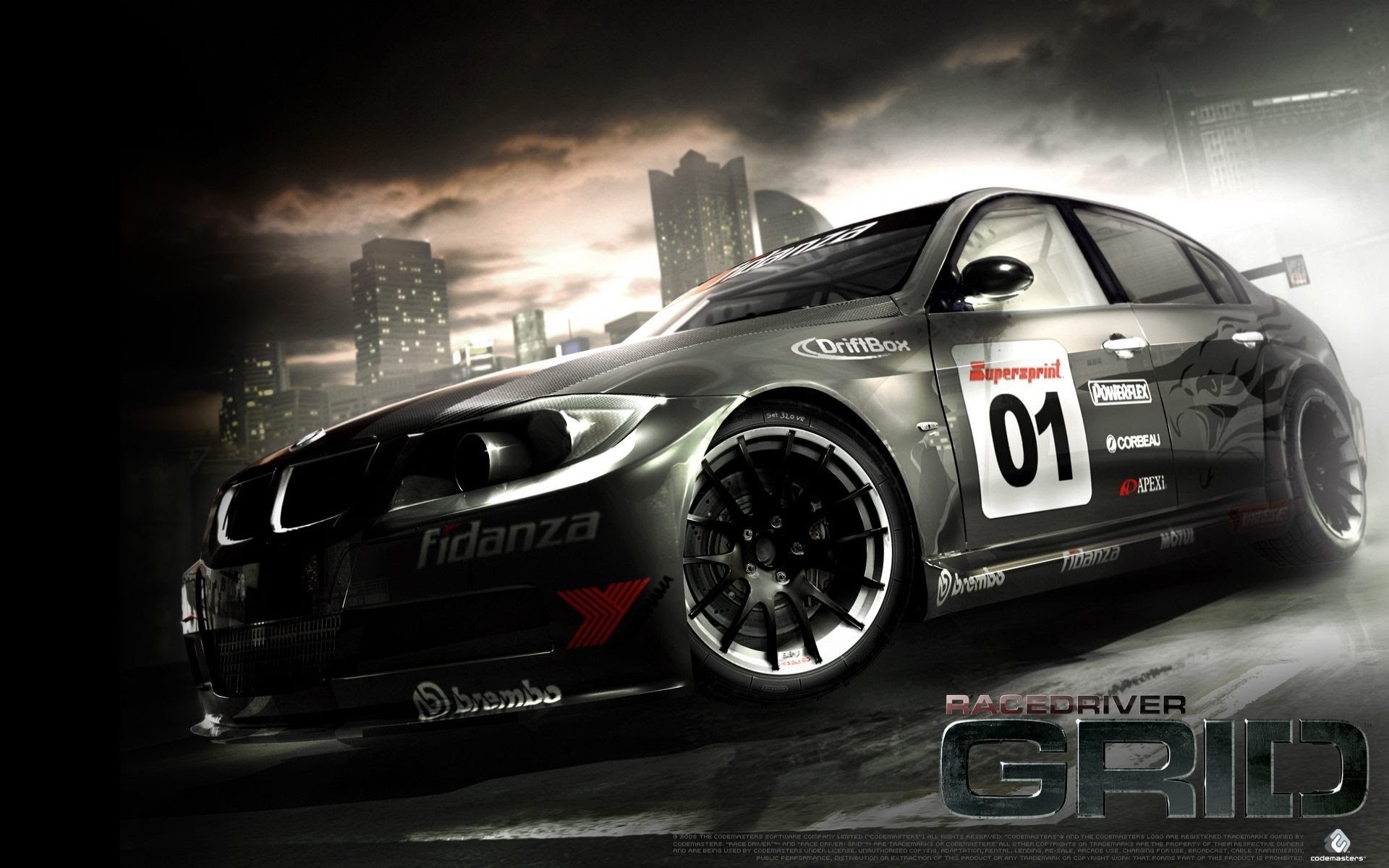 siatka wyścigi bmw samochody