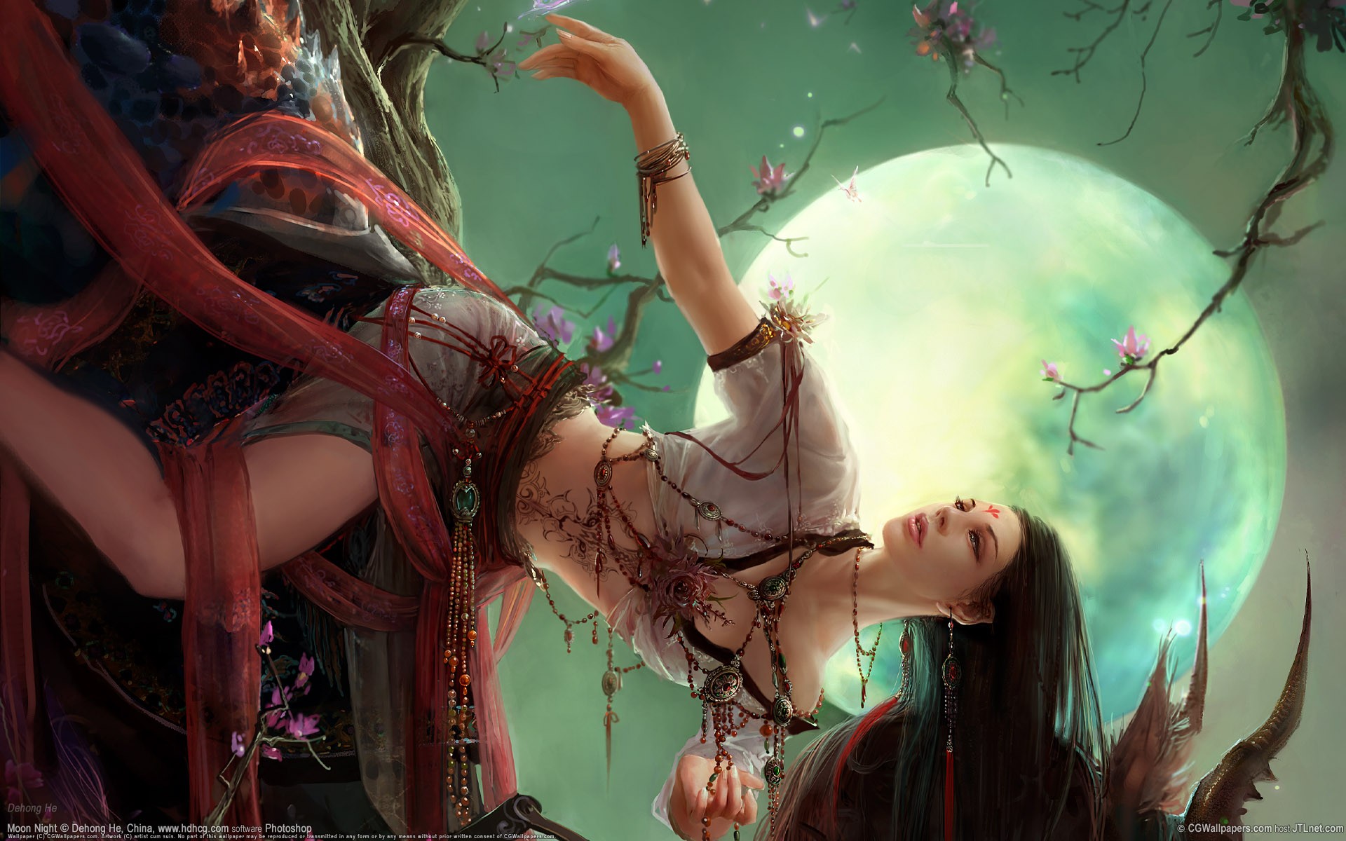 dziewczyna księżyc sakura