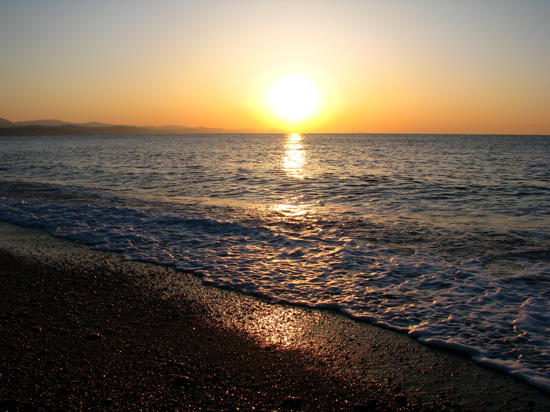 morze słońce horyzont