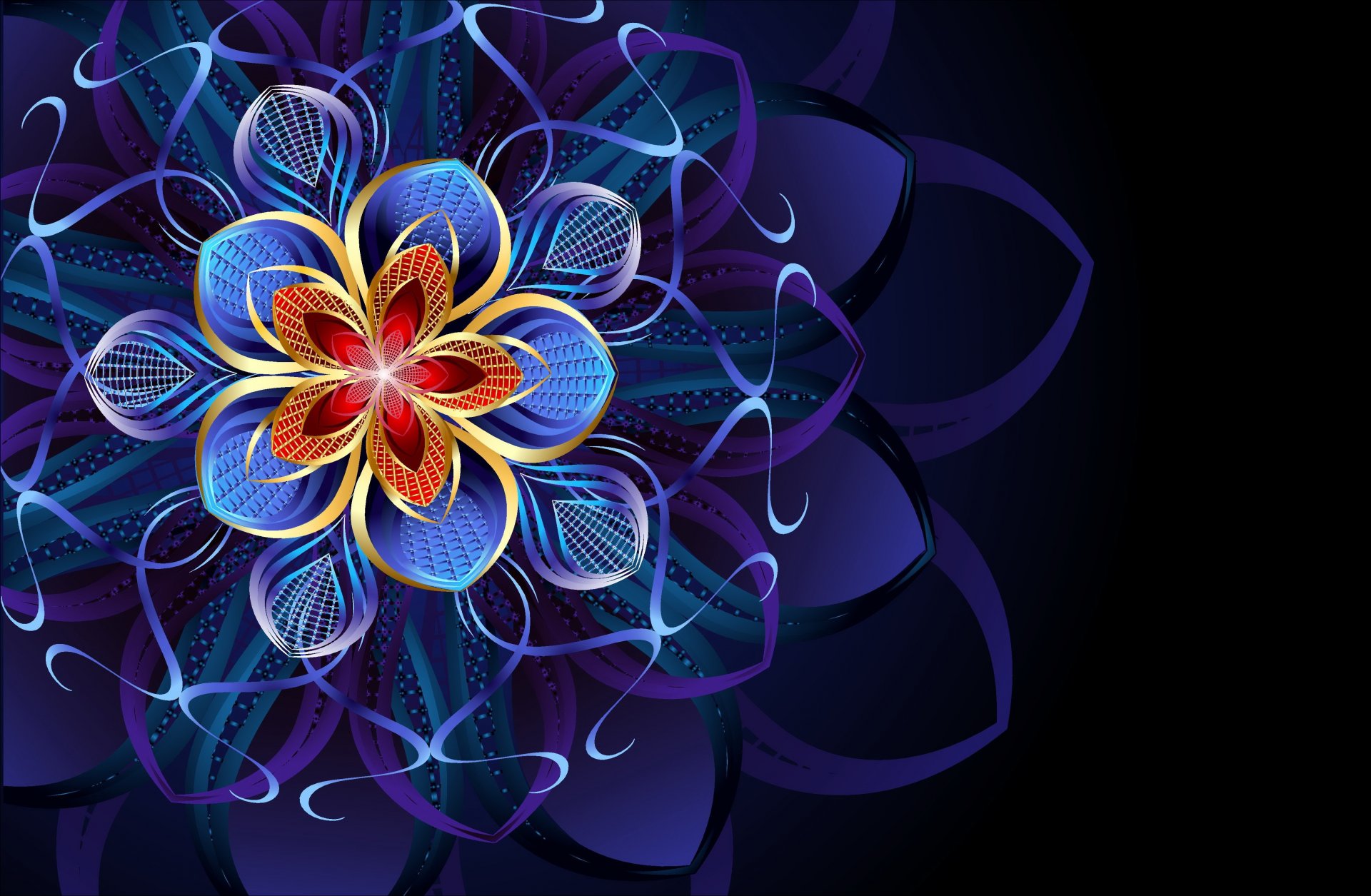 abstrakcja wzór kwiat model