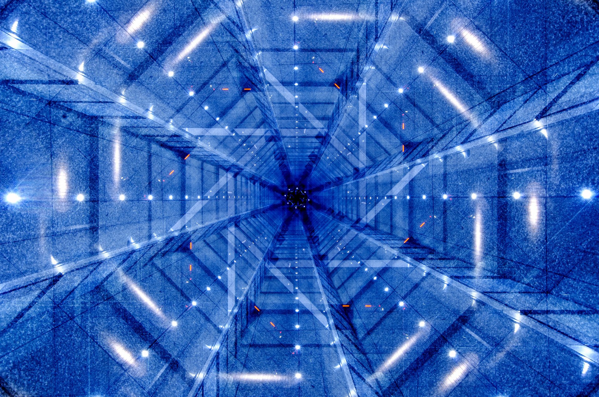 tunel linie objętość promienie światło