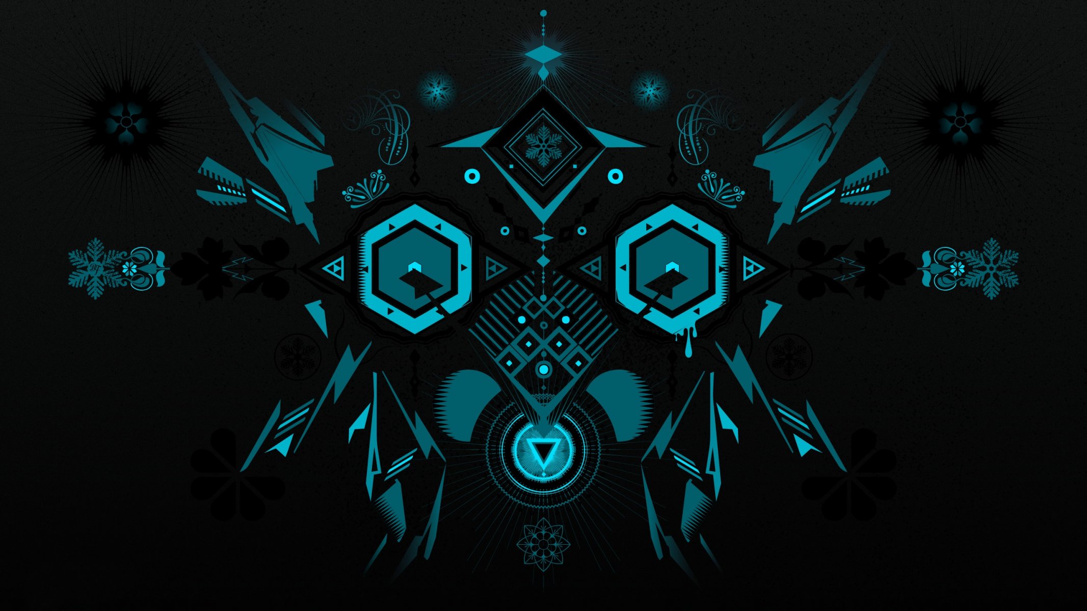 abstrakcja figury płatki śniegu ornament