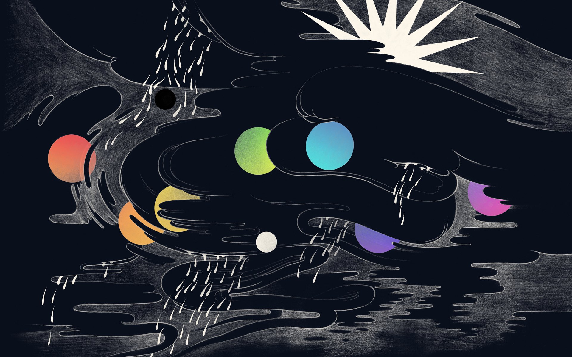 chmura deszcz kolor koło księżyc słońce