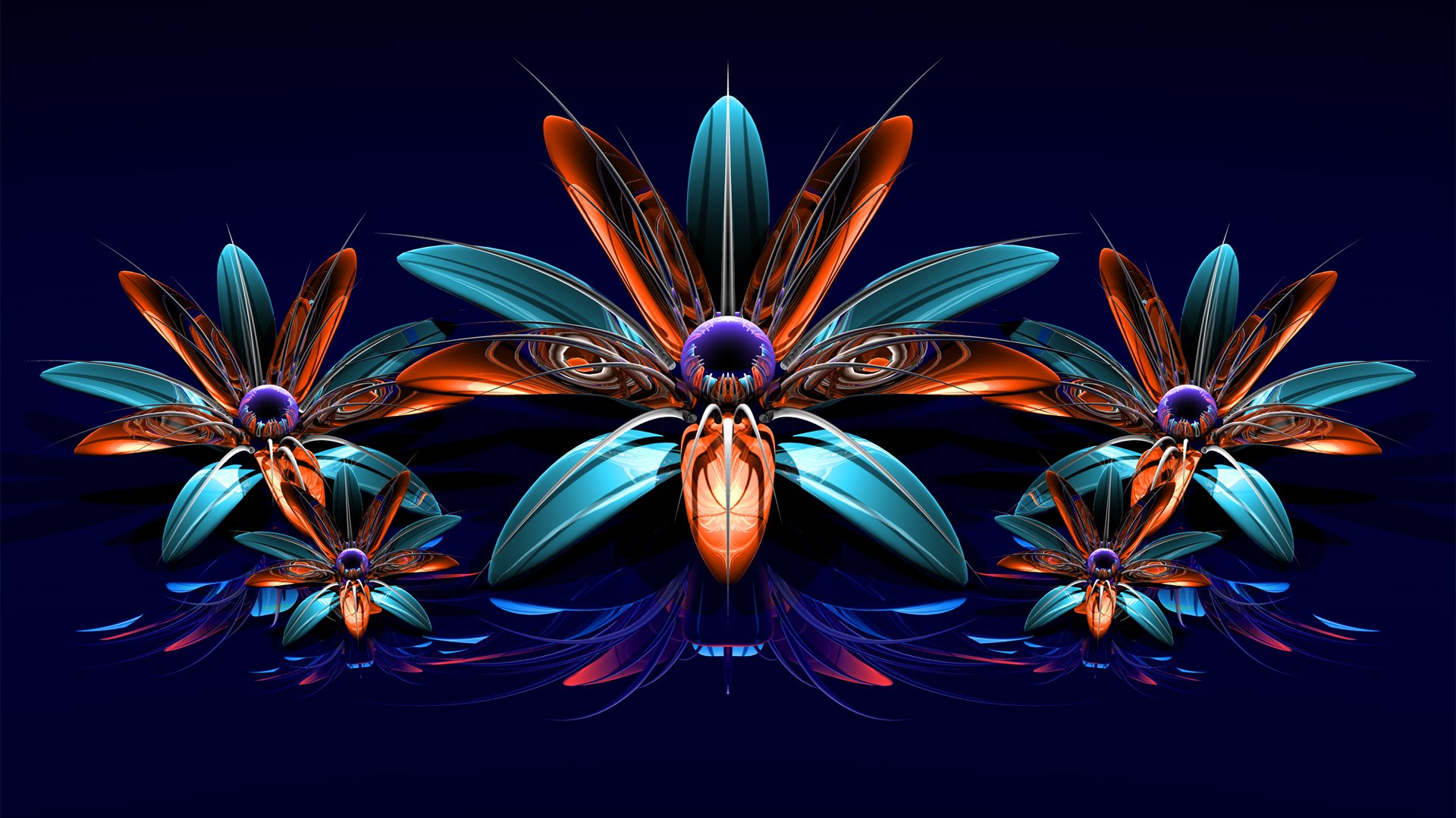 kwiaty fraktal bukiet