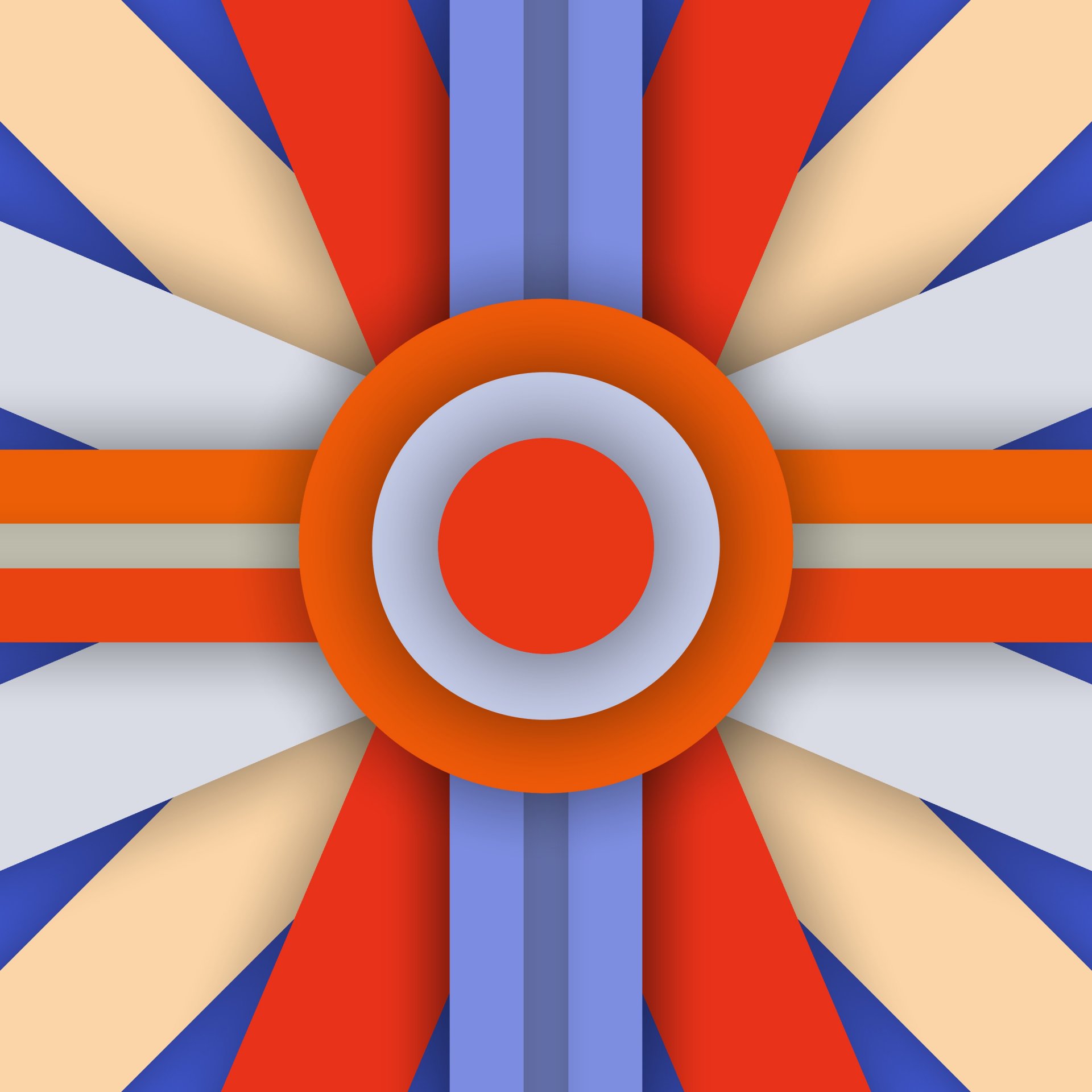 android 5.0 lollipop materiał projekt linie abstrakcja paski kolory pomarańczowy niebieski koło