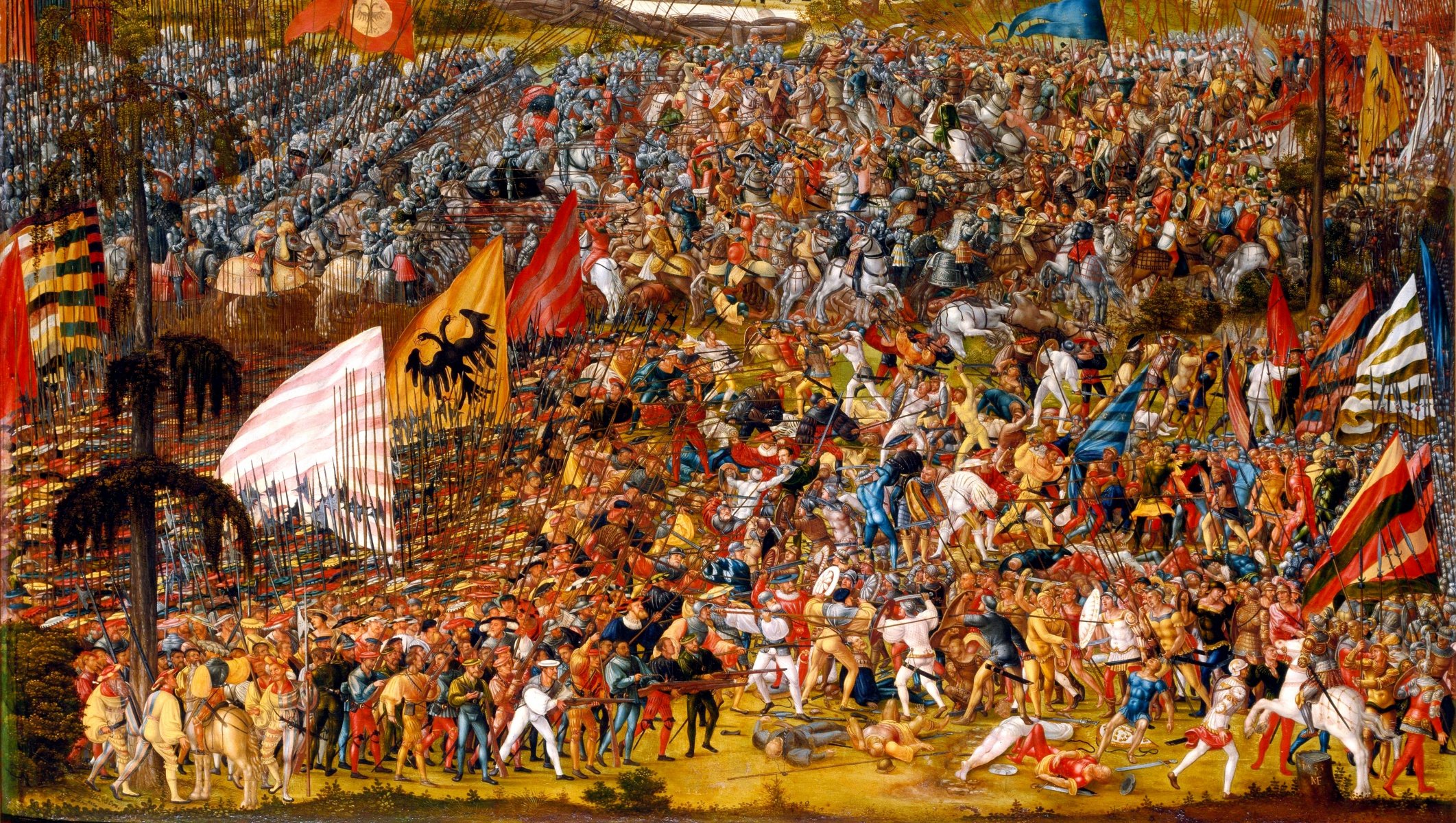 bitwa bitwa wojska sztandary malarstwo olej na płótnie