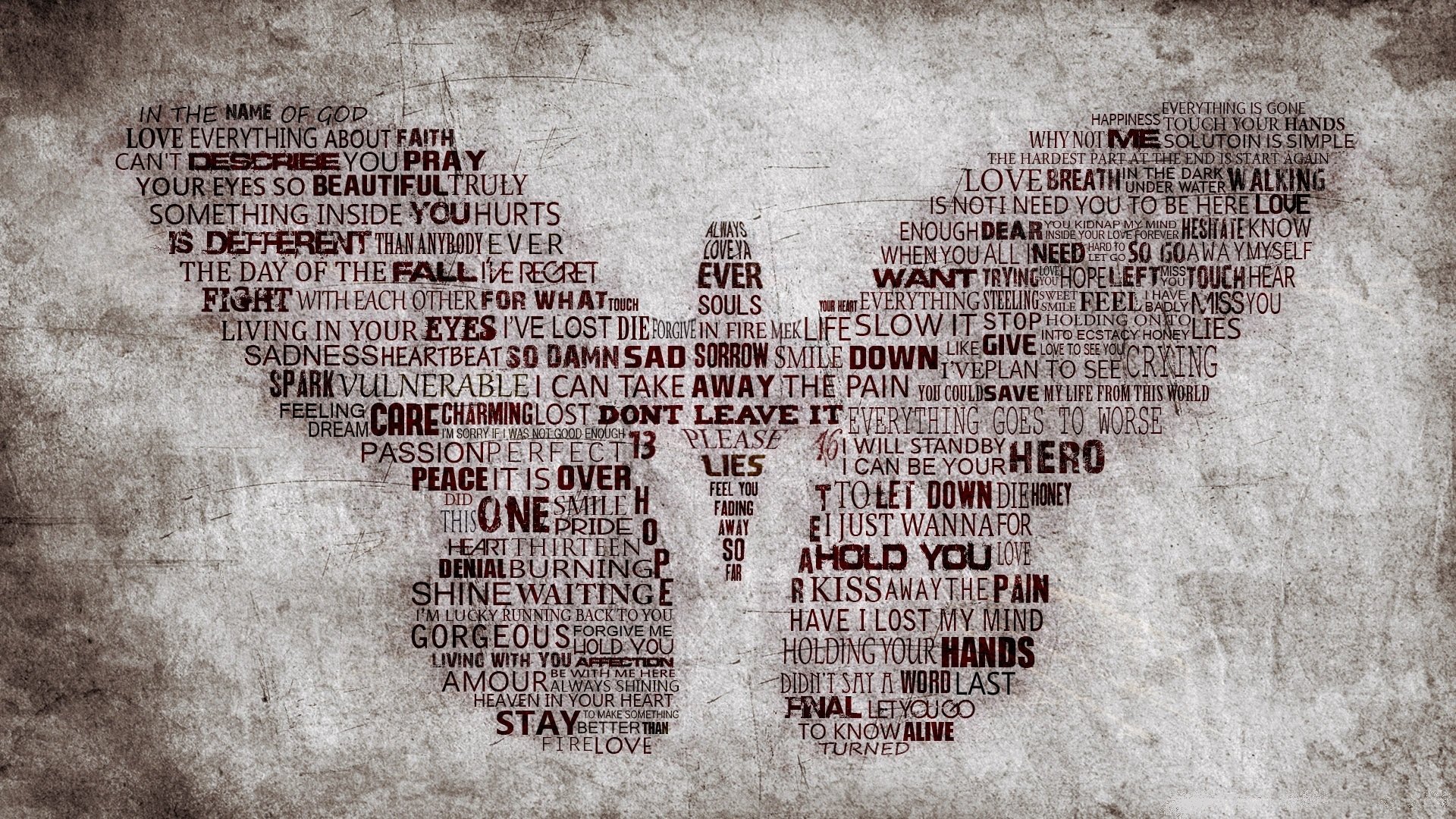 motyl słowa ściana skrzydła