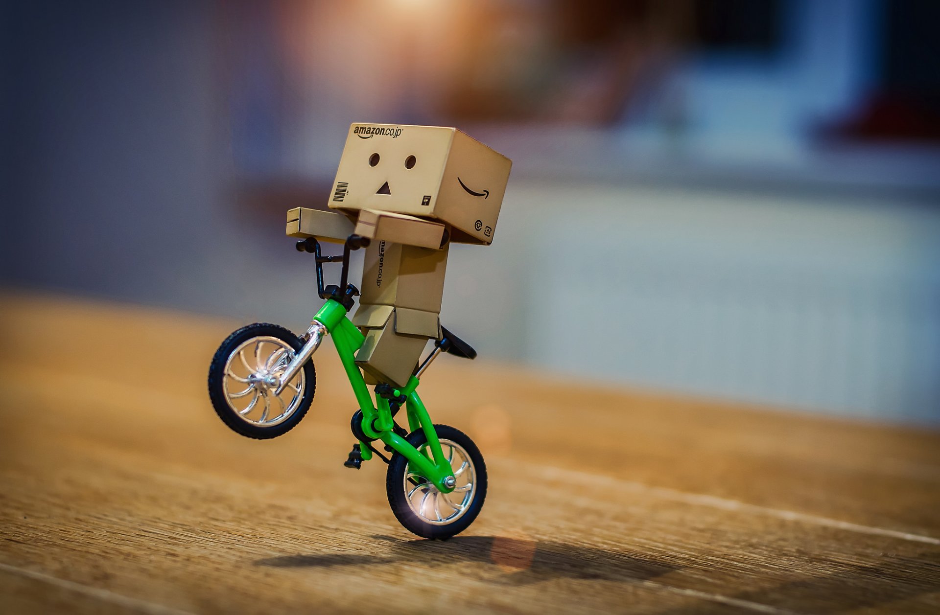 danbo jazda na rowerze jazda na łyżwach