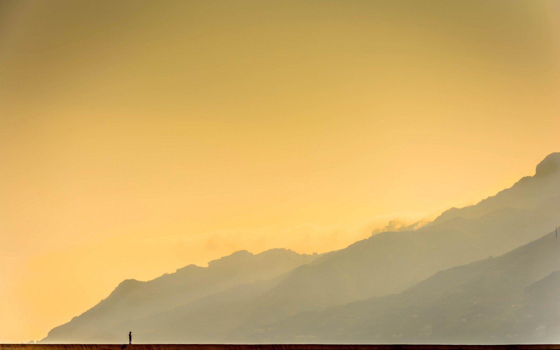 góry niebo człowiek