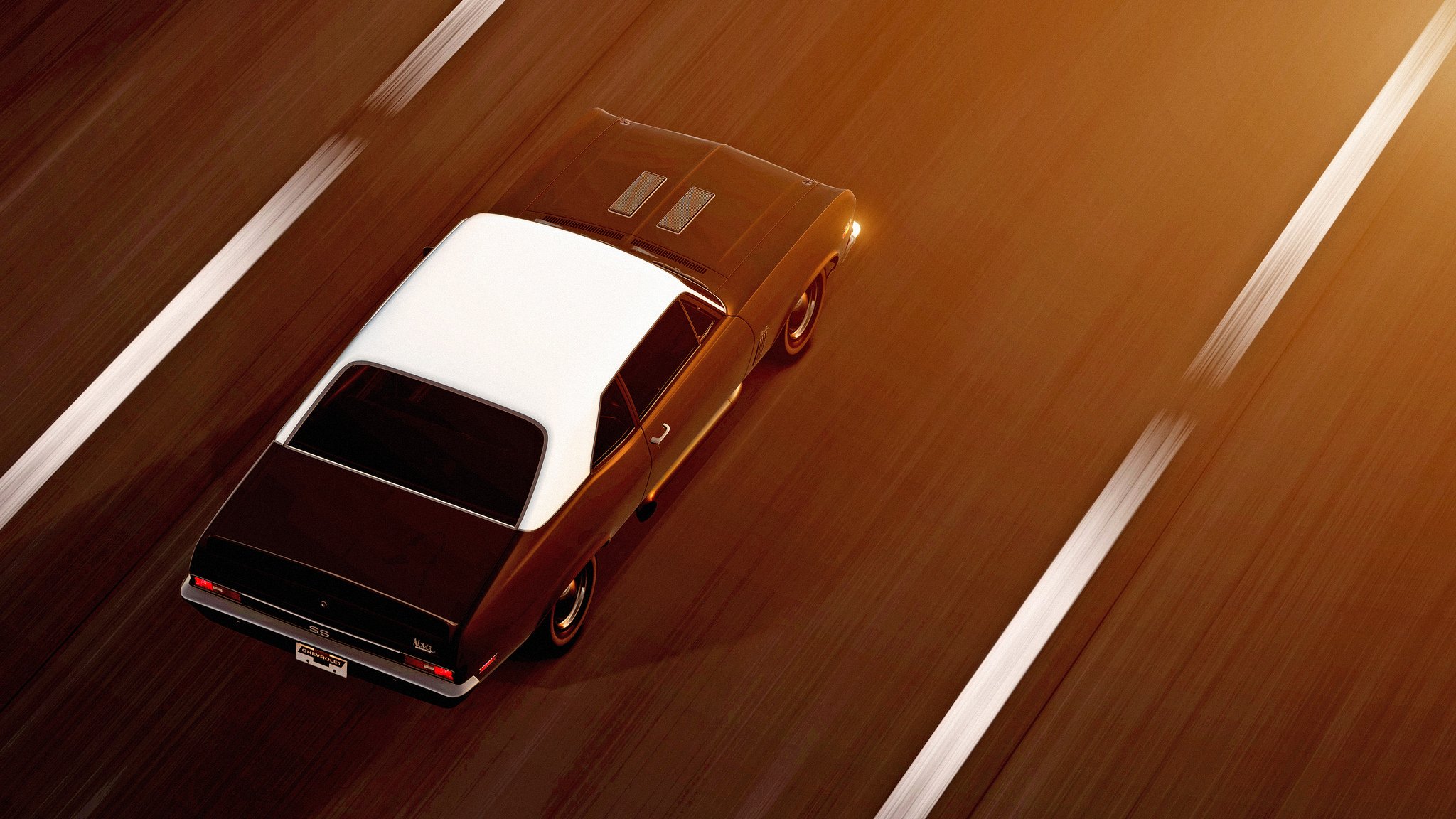 samochód mięśniowy prędkość rendering tło