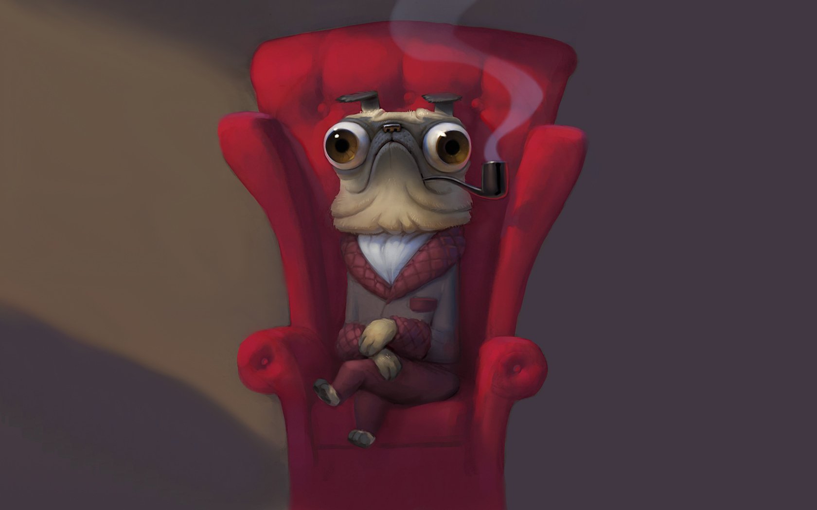 pies fajka pali krzesło