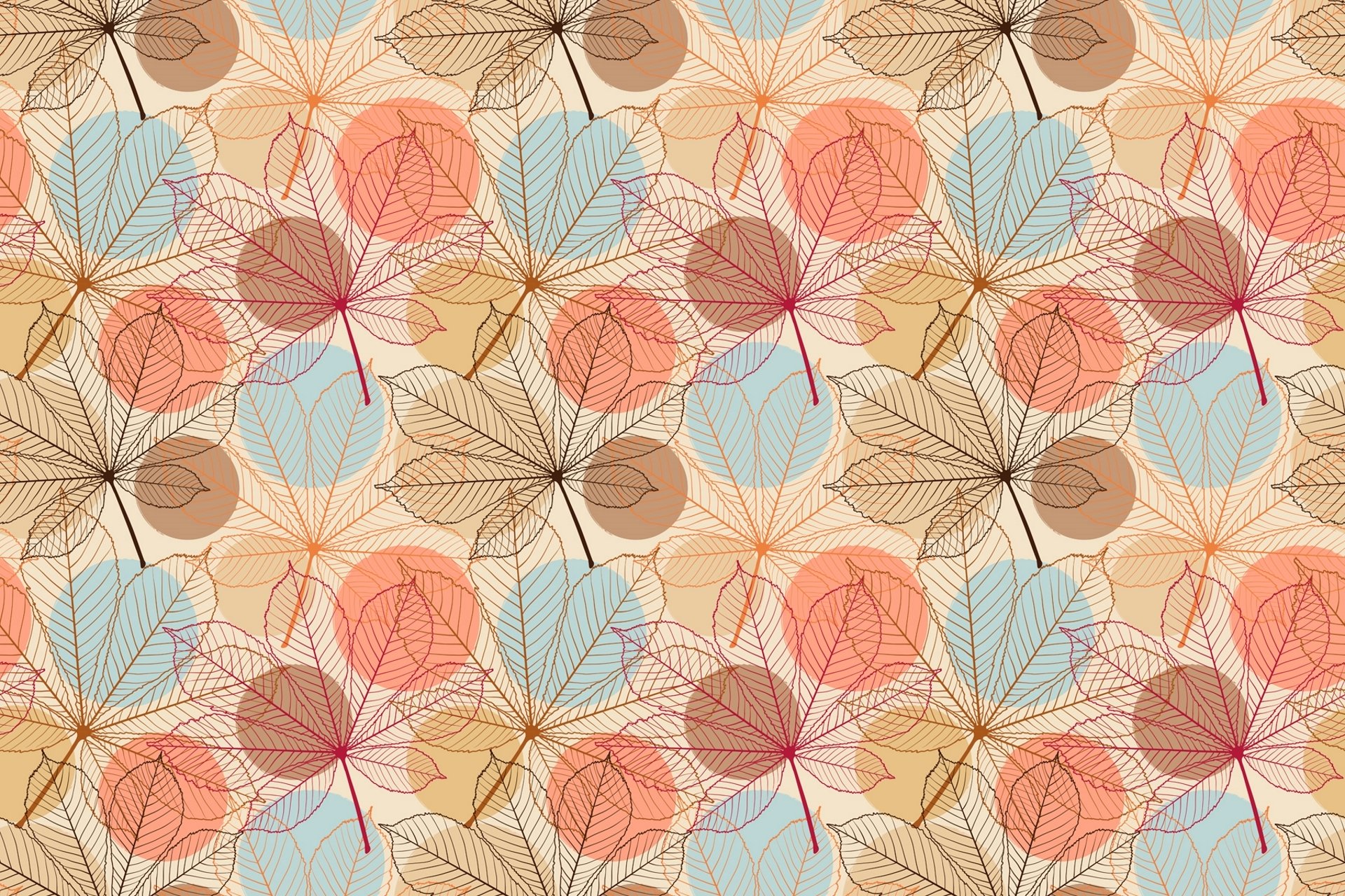 liście kasztan żyłki wzór