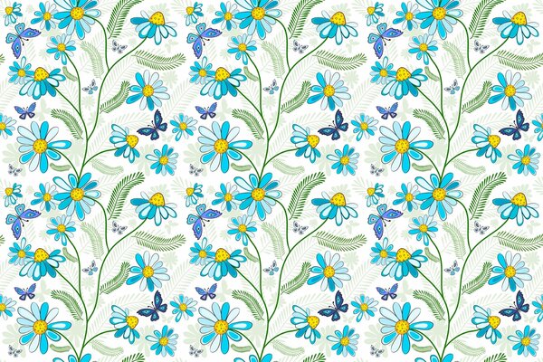 Zestaw pościeli z wizerunkiem niebieskich motyli