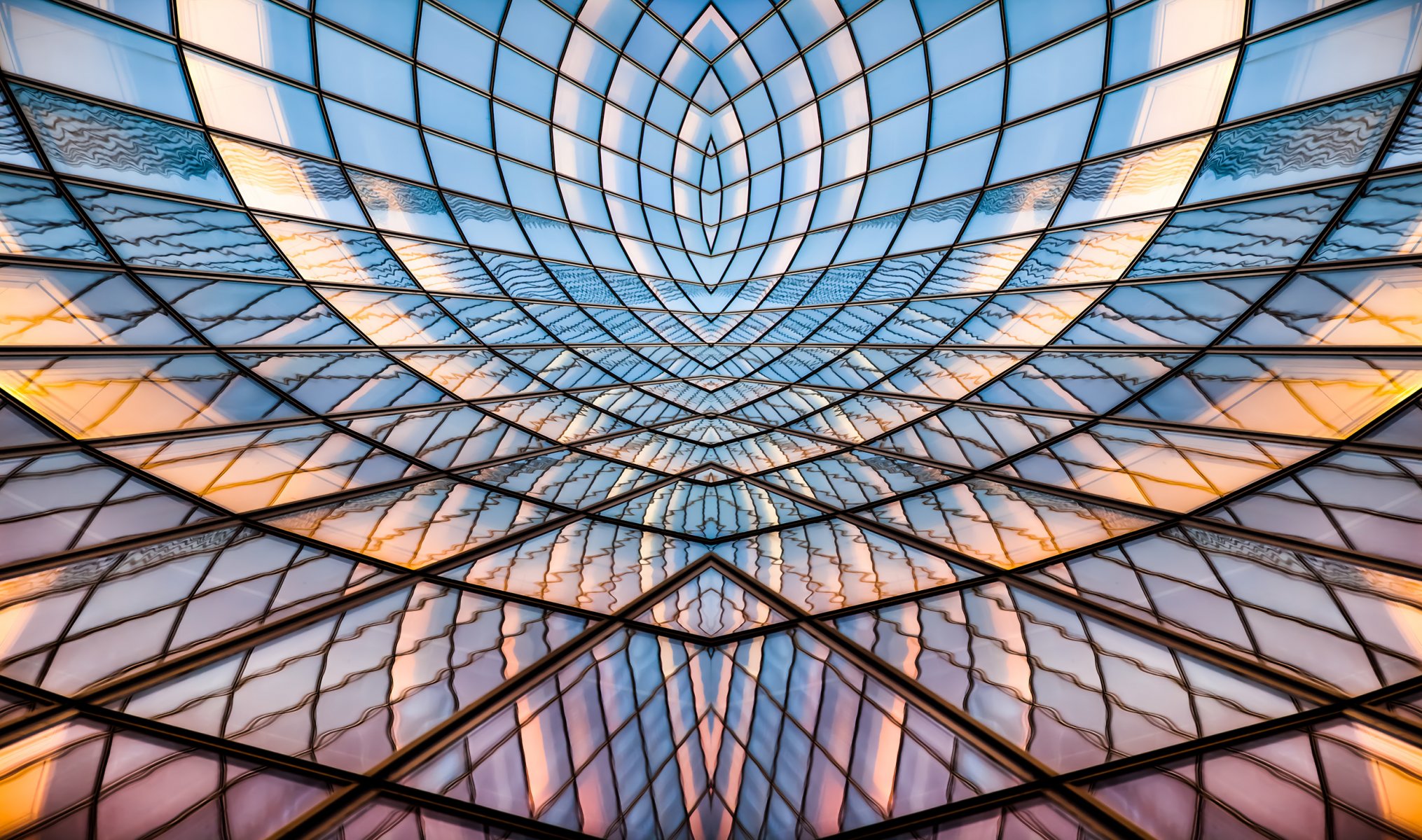 witraże szkło linie