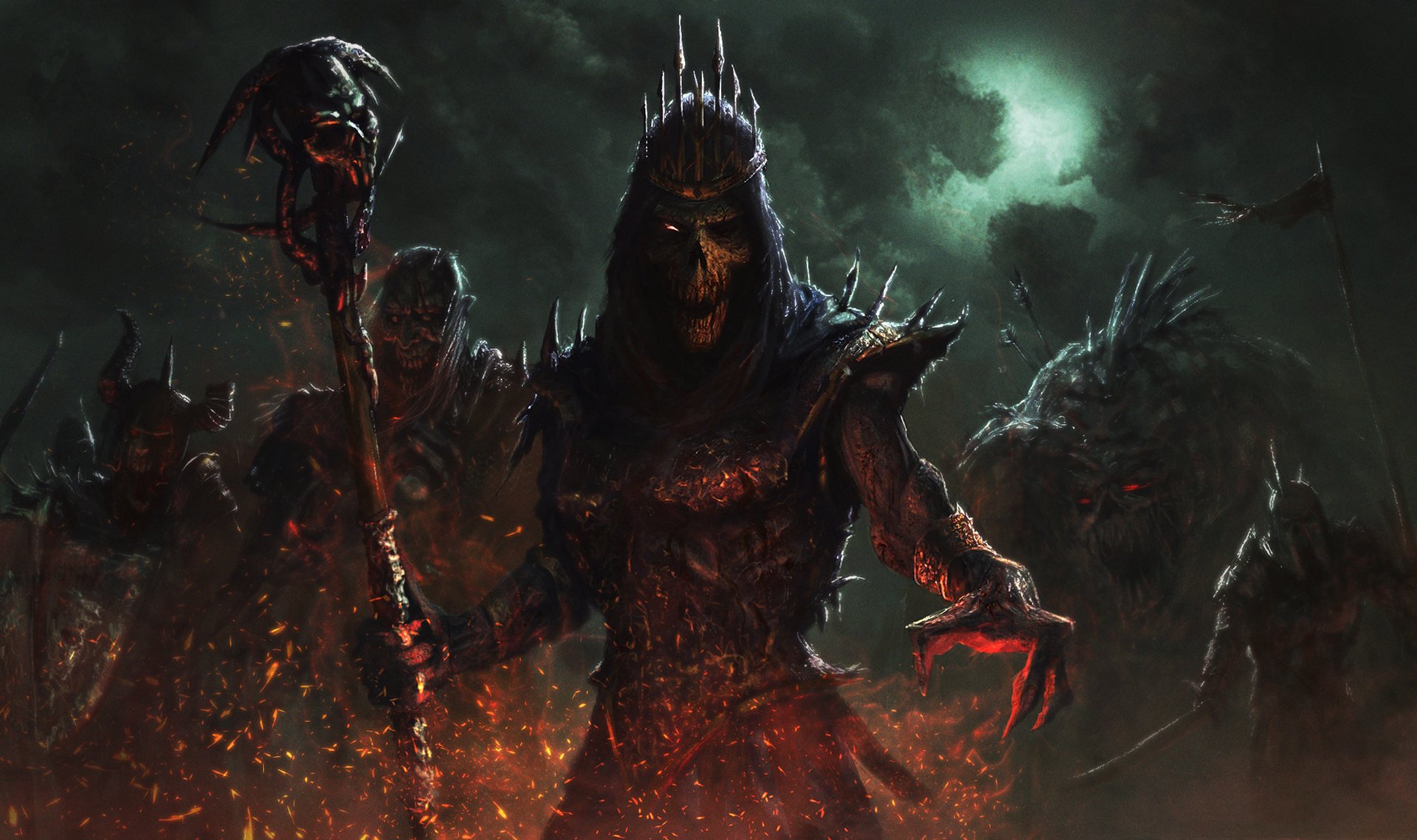 ciemność król umarli sztuka smok laska korona księżyc noc nieumarły król