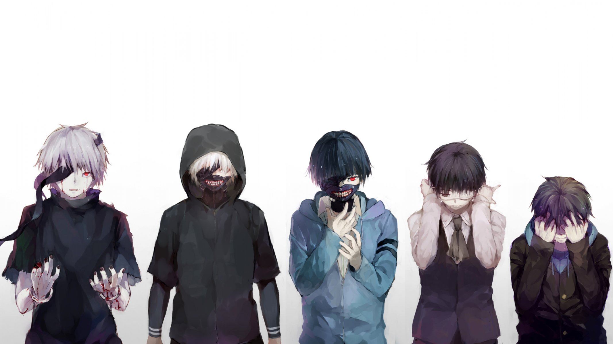 art fuurin anime tokio ghul kaneki ken facet maska kaptur