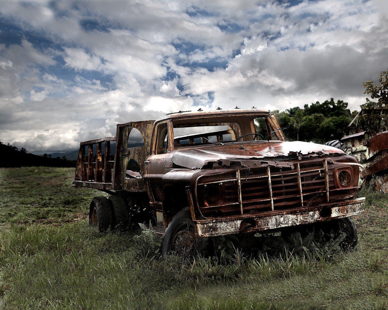 smutek starość samochody ciężarówki