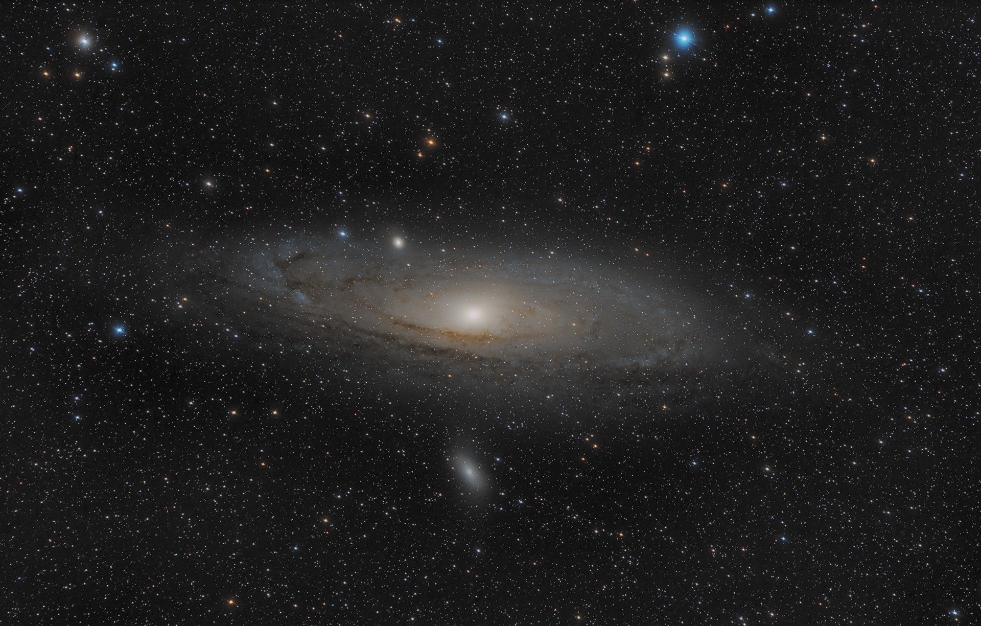 galaktyka andromedy kosmos gwiazdy przestrzeń