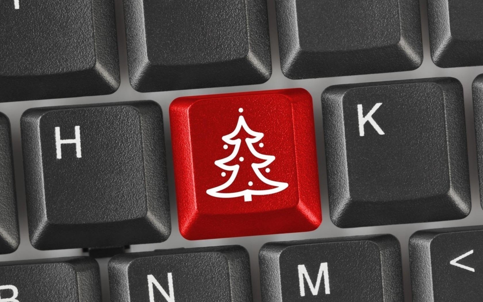 guziki choinka czerwony