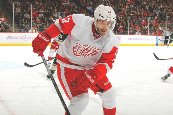 Zdjęcie hokeisty podczas meczu