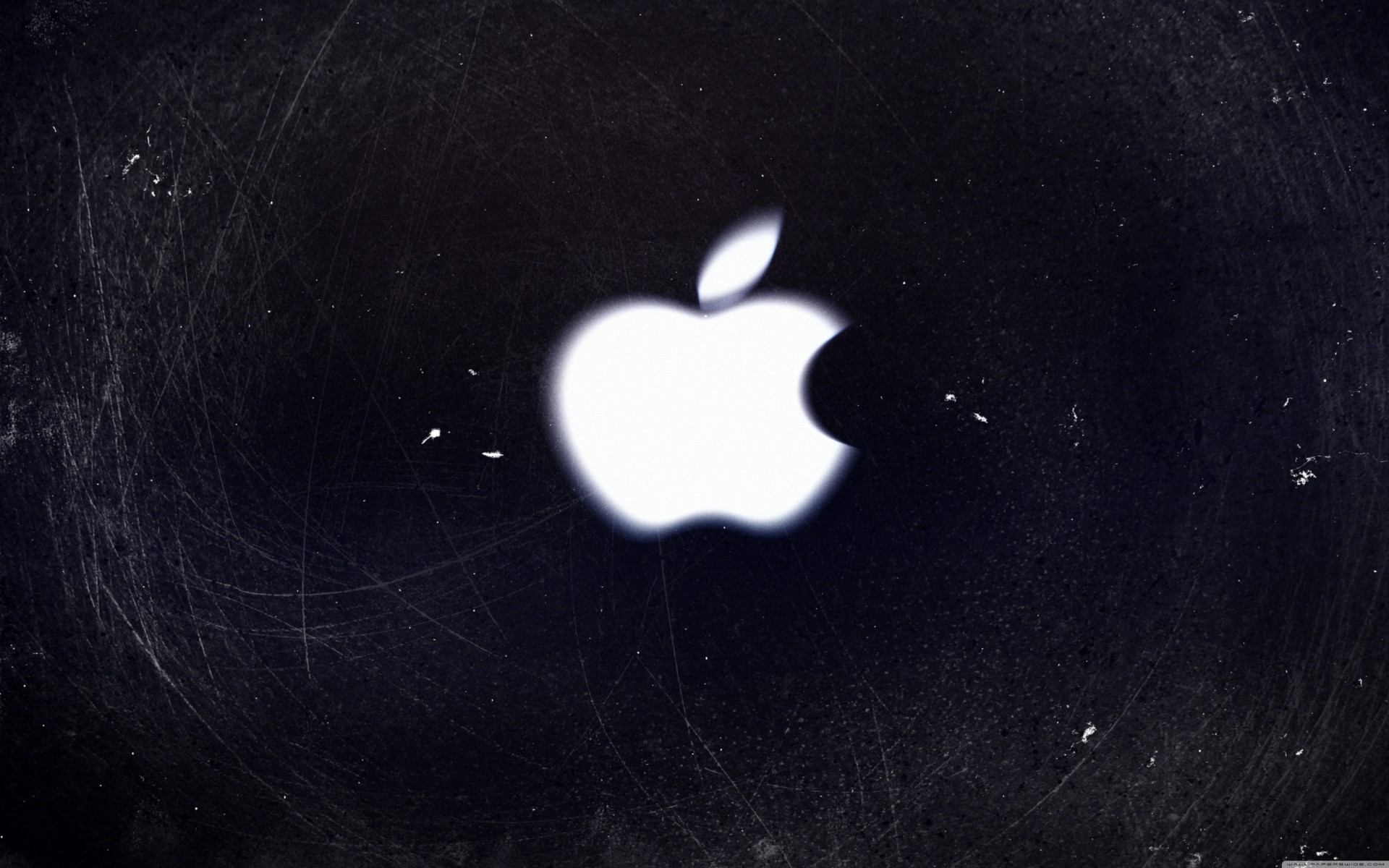 apple czarny emblemat używany grunge imac scratch