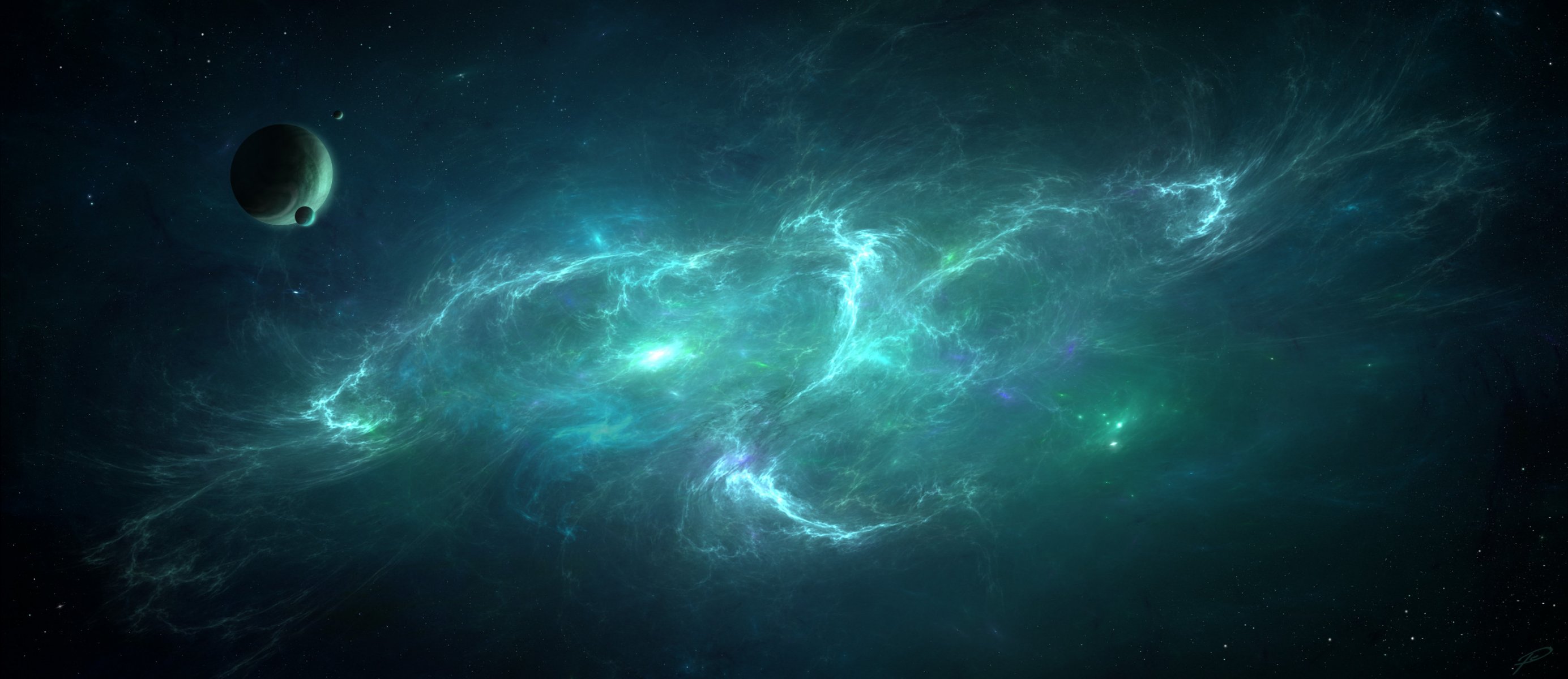 mgławica gwiazdy planeta księżyce konstelacja