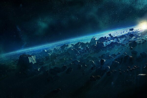 Pędząca Kometa w kosmosie