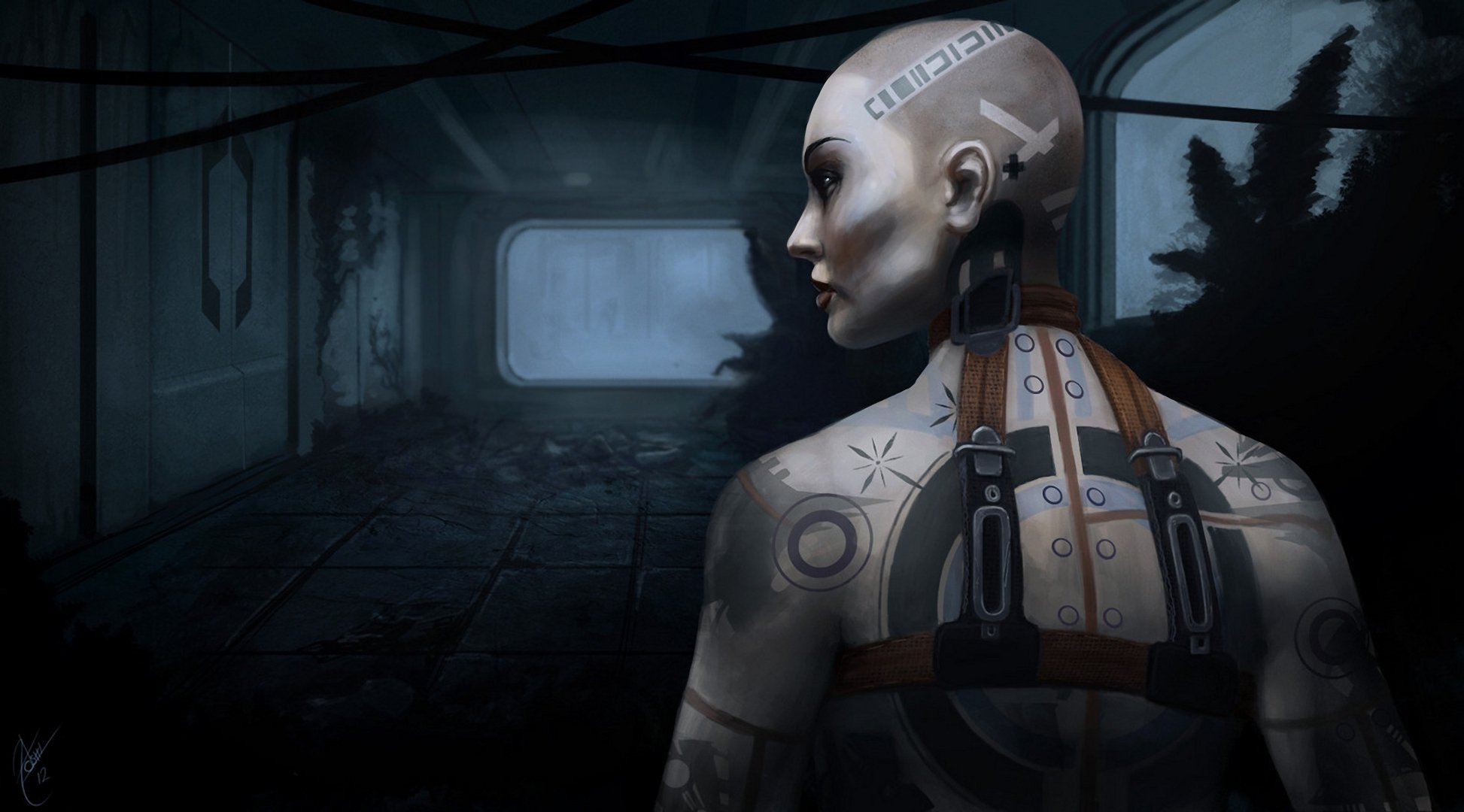 mass effect 2 jack gniazdo art dziewczyna tatuaż tatuaże