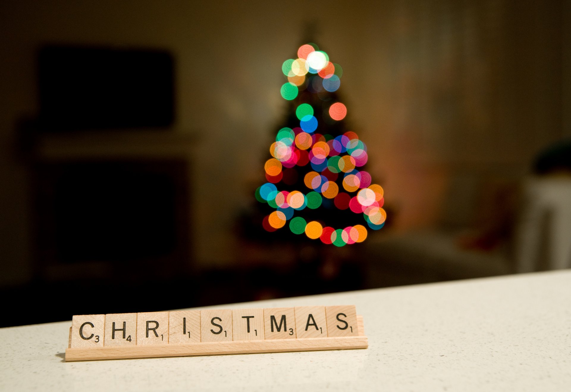 boże narodzenie bokeh wakacje choinka