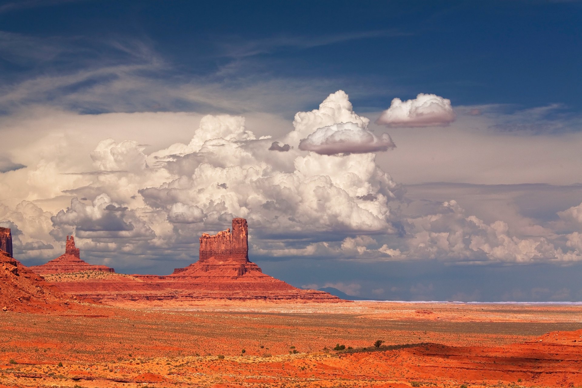 monument valley usa góra niebo chmury skały